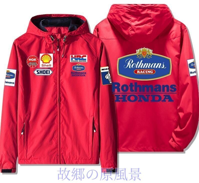 ロスマンズ HRC MotoGPスレーシング ジャケット Rothmans x honda バイクウエアグッズ 長袖 冬服 防風 秋冬新品