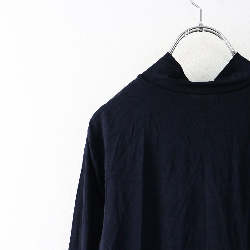 ISSEY MIYAKE - イッセイミヤケ ホワイトレーベル ISSEY MIYAKE WHITE LABEL レーヨンエステル ハイネックストレッチカットソー 3 紺【2400014388121】 イッセイミヤケ ホワイトレーベル ISSEY MIYAKE WHITE LABEL