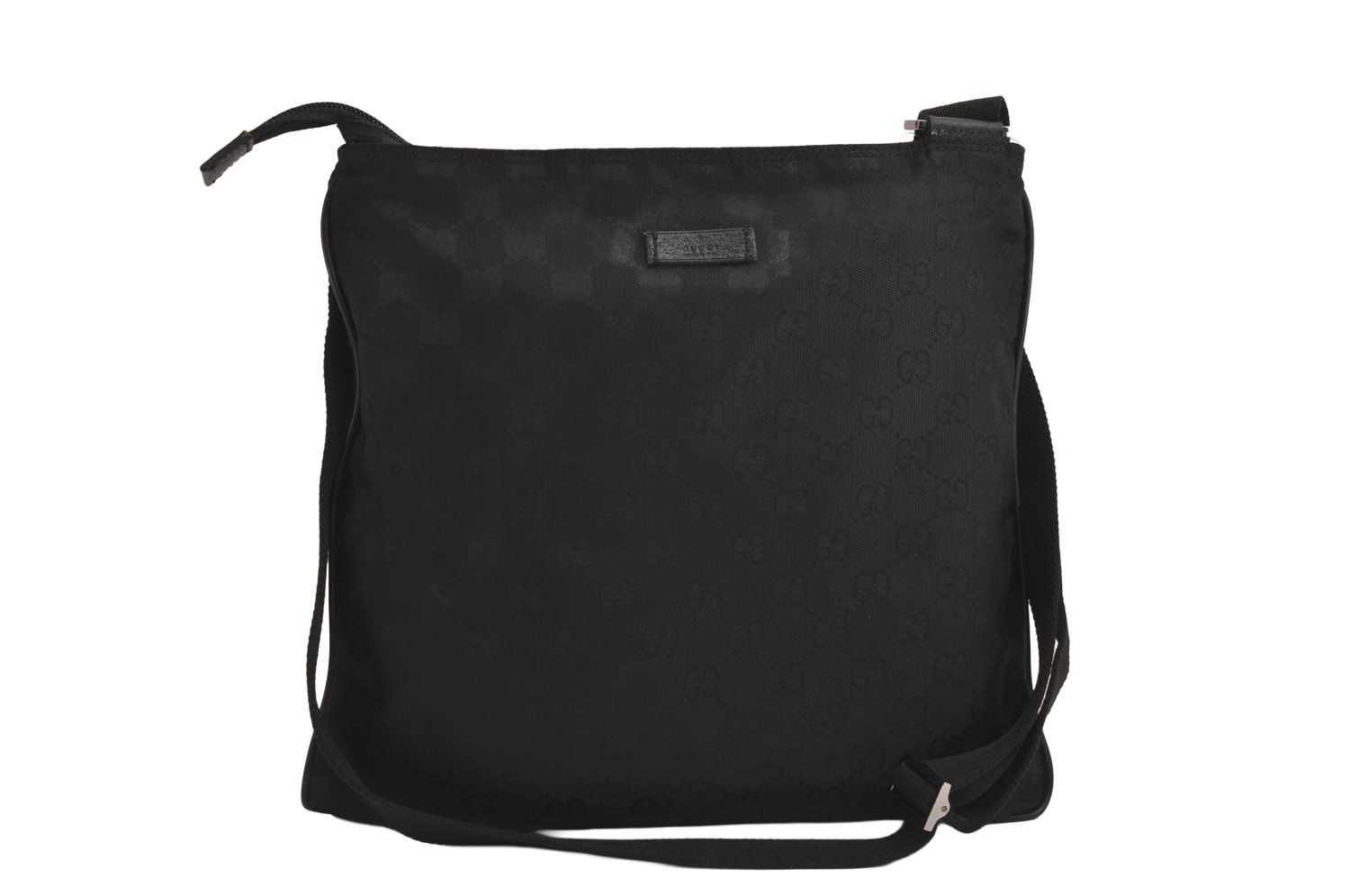 GUCCI グッチ ショルダークロスボディーバッグ GGナイロン レザー 132907 ブラック 6236M