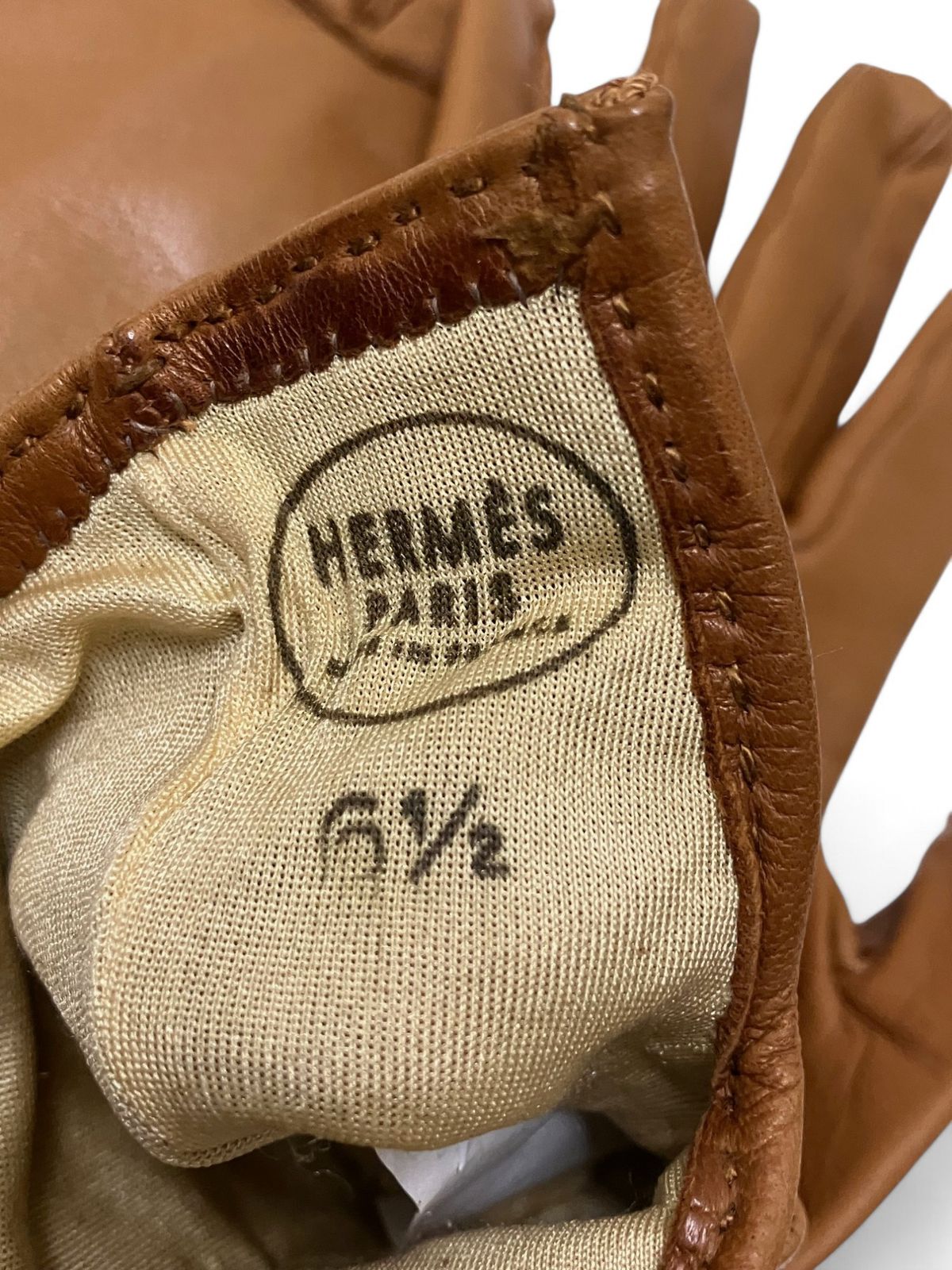 HERMES 手袋 グローブ ケリー カデナ スエード サイズ6 ヴィンテージ