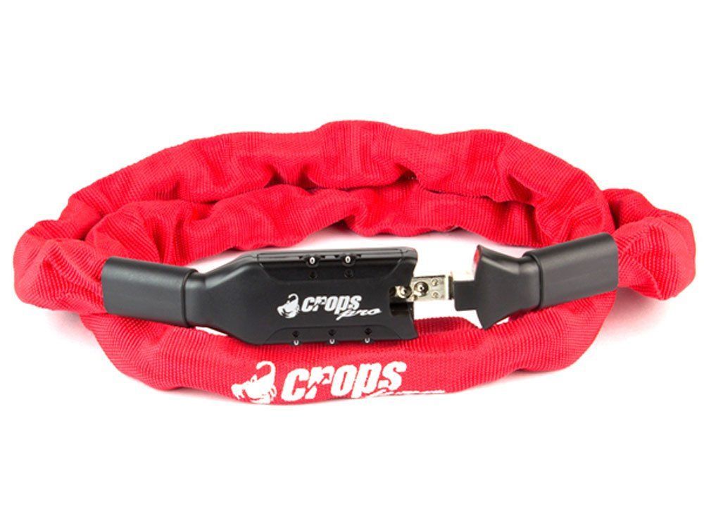 新着商品 クロップス crops チェーンロック K5-66 | 6mm×1100mm 5桁ダイヤル 約10万通りの暗証番号設定 CP-K5-66-04 レッド