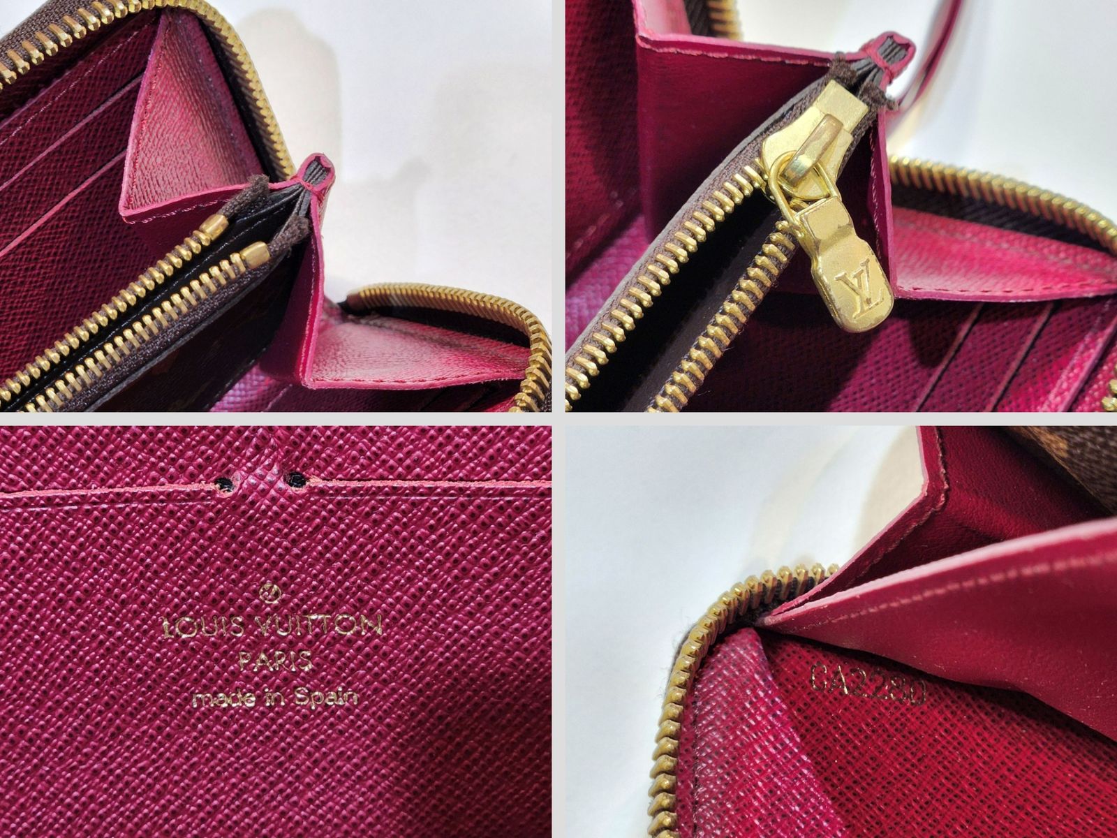 LOUIS VUITTON ポルトフォイユ クレマンス モノグラム フューシャ 