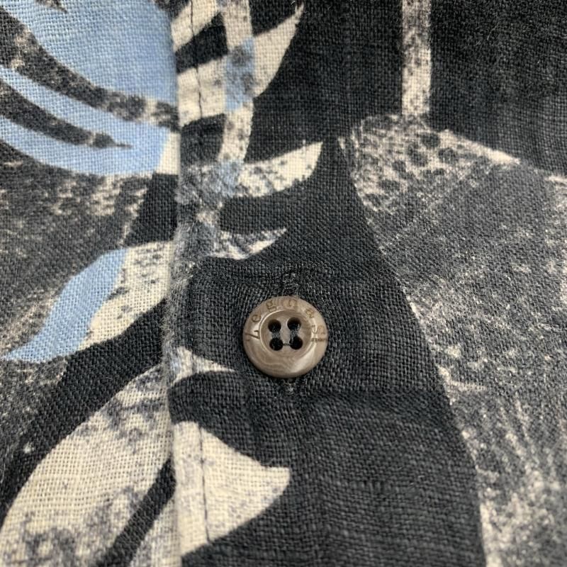 Zegna ゼニア シャツ 半袖 柄シャツ イタリア製 総柄 リーフ柄 - メルカリ