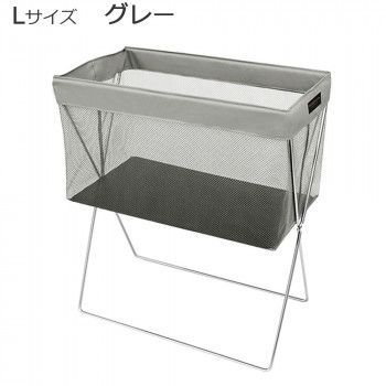 SAKI サキ サイドワゴン 浅型 メッシュ Lサイズ R-336 グレー