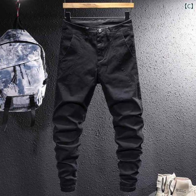 【日替わりセール】 29 メンズ ファッション 服 オシャレ シンプル 大人 かっこいい 大きいサイズ ストリート 紳士服 春 無地 ファッション ズボン グレー 韓国スタイル カジュアル パンツ スリムフィット 温湿度のある