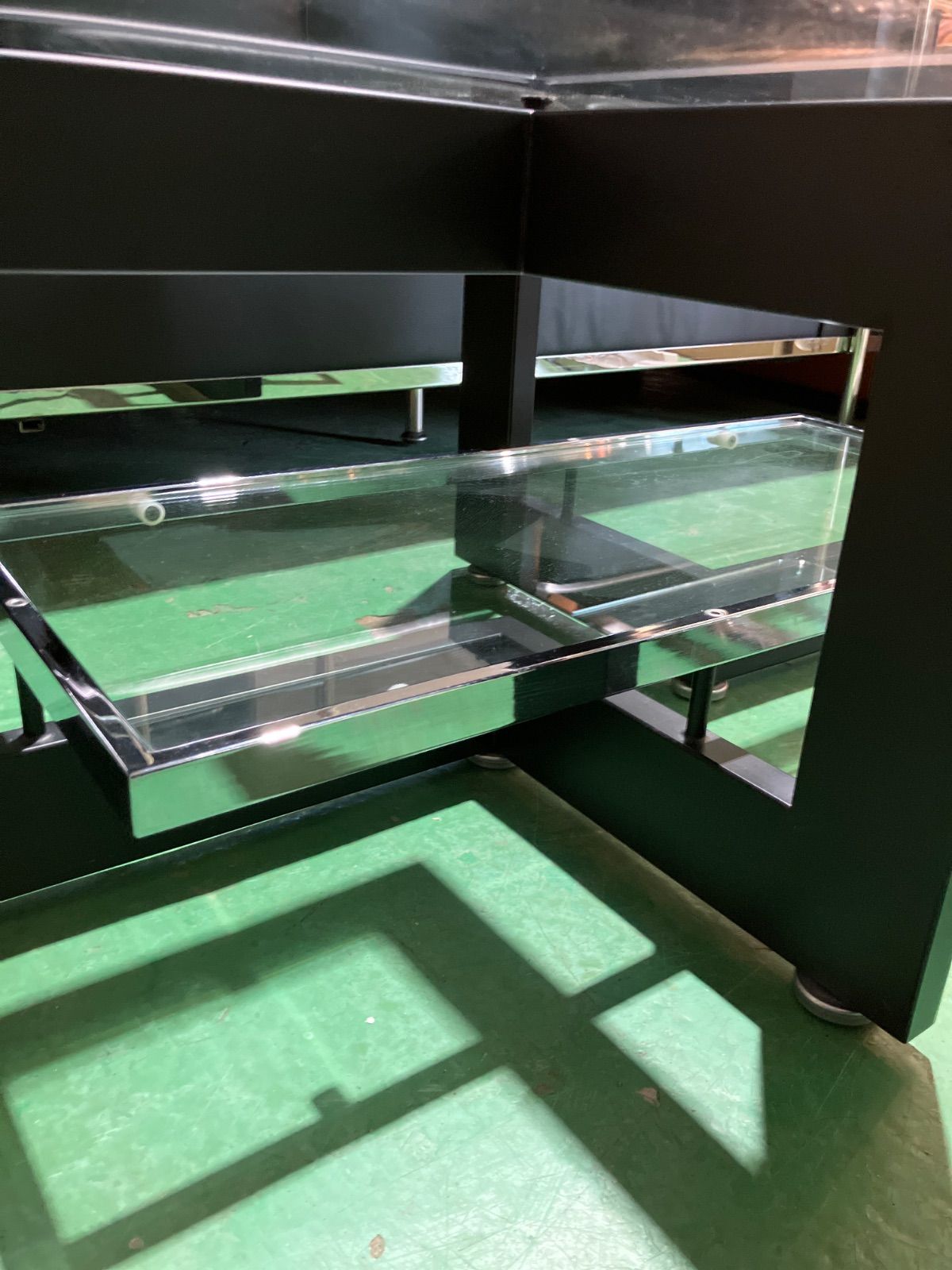 アルテジャパン センターテーブル ガラステーブル 机 黒 ブラック