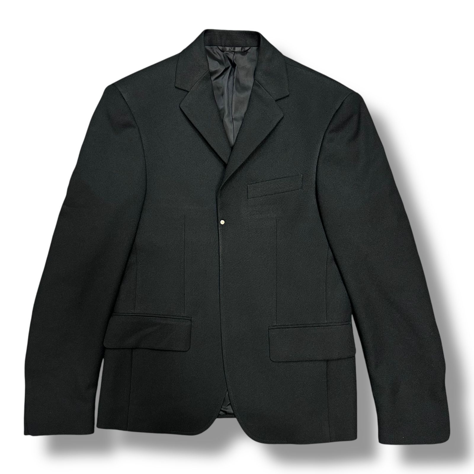 【Ran様】極美品 ISAIA ウール テーラードジャケット 46 ラペルピン付 RANDOM IDENTITIES オープンフロントツイルジャケット