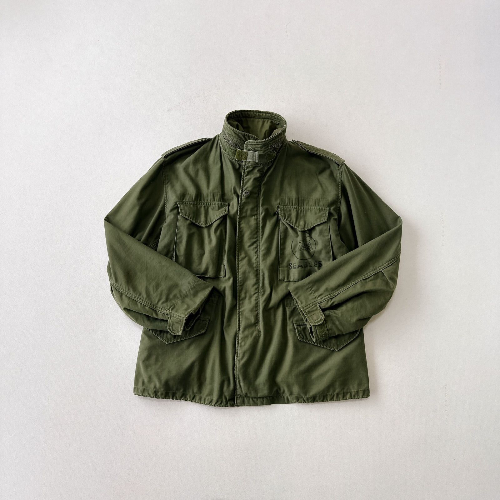 80s 米軍 M-65フィールドジャケット ライナー付き ブラック プラス