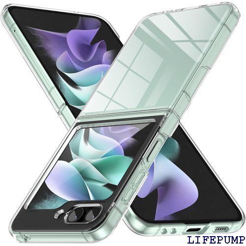 Galaxy Z Flip5 ケース 耐衝撃 PC クリア 薄型 軽量 スマホケース マット感 ワイアレス充電対応 ハード ギャラクシーZ フリップ5 ケース 衝撃吸収 画面レンズ保護 黄変防止 擦り傷防止 シンプル 人
