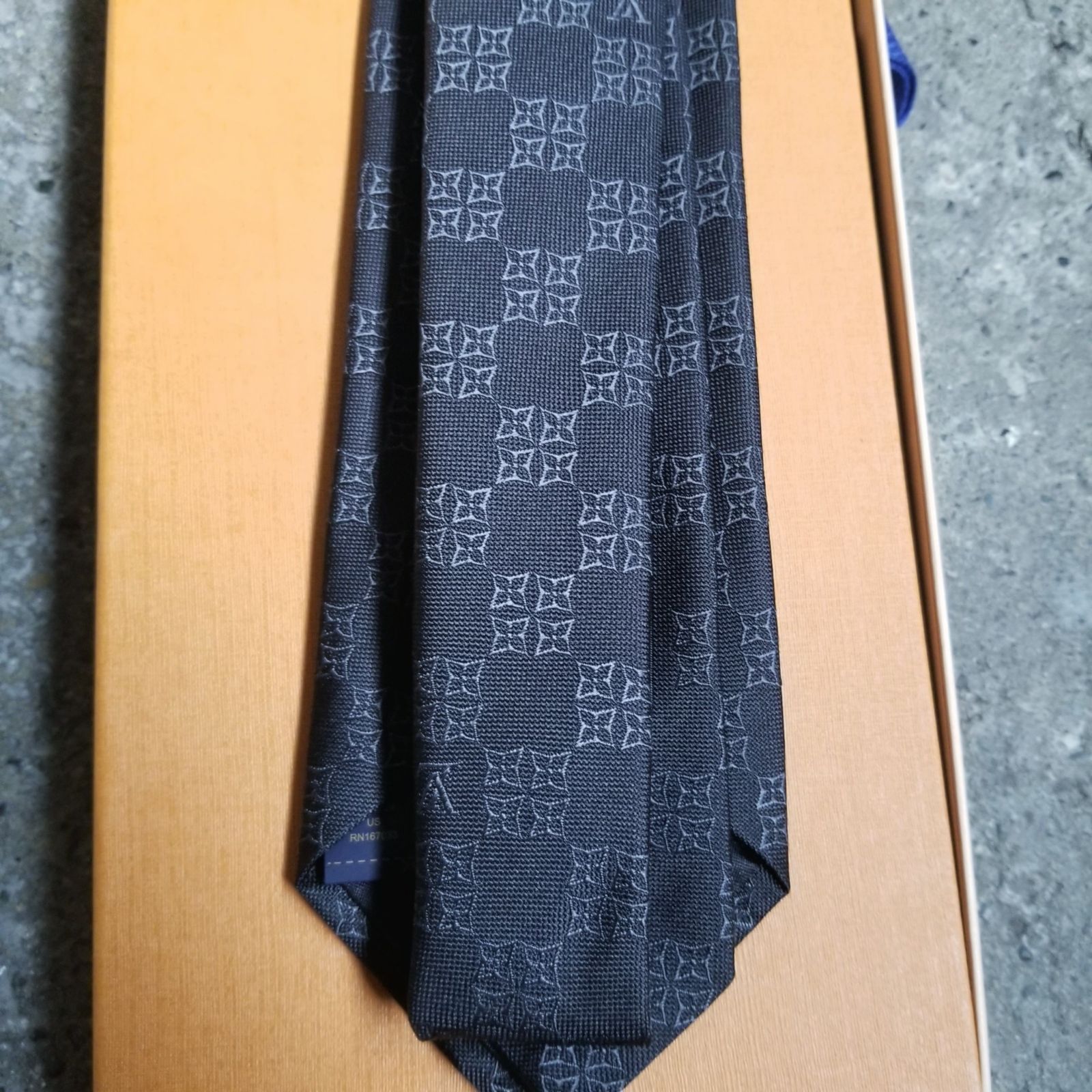 LOUIS VUITTON M96406 ネクタイ・フラワー チェック ルイ