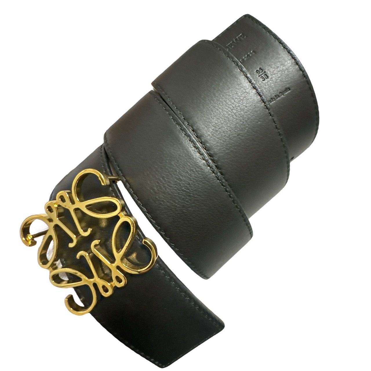 【美品】アナグラムバックルリバーシブルベルト 2774 LOEWE アナグラム リバーシブルベルト 美品 95/38 BK/BR - メルカリ