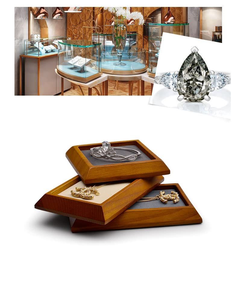 小トレイ Woodten 木製ジュエリートレイ 指輪、イヤリング、ネックレス