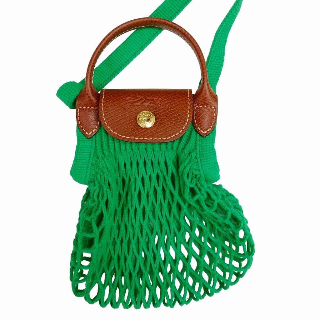 ロンシャン LONGCHAMP 美品 プリアージュ フィレ メッシュ ショルダー