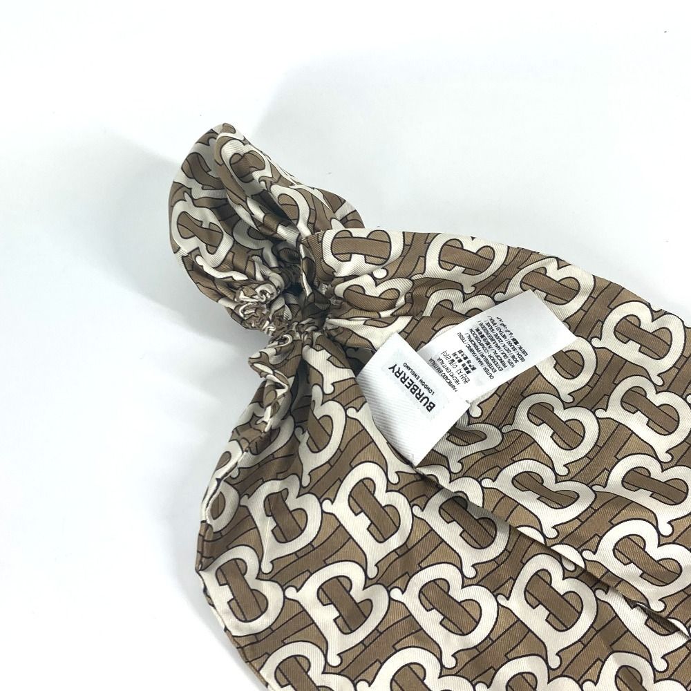 BURBERRY バーバリー シュシュ TB ロゴ シルク ベージュ - メルカリ