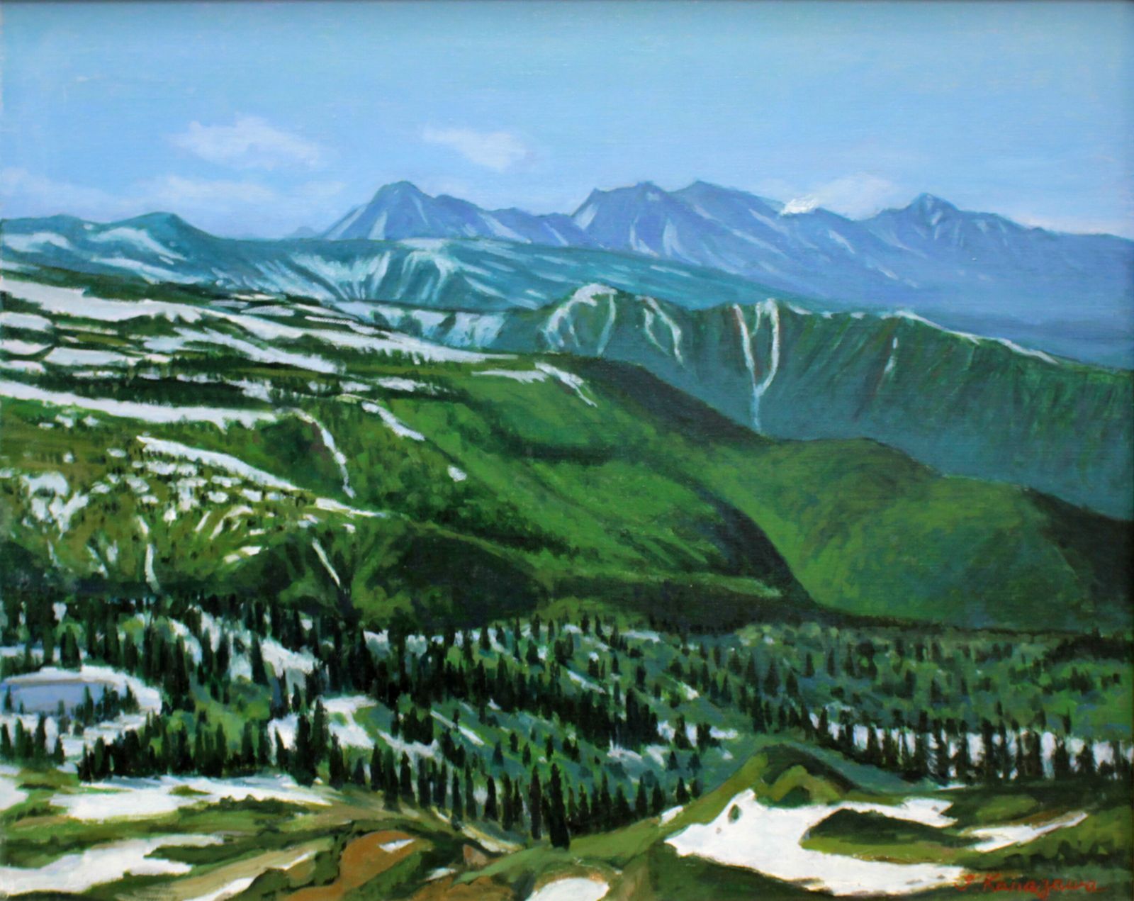 金澤 巌『大いなる山脈、遥かなるトムラウシ』油彩画【真作保証】 絵画 金澤 巌『大いなる山脈、遥かなるトムラウシ』油彩画【真作保証】 絵画