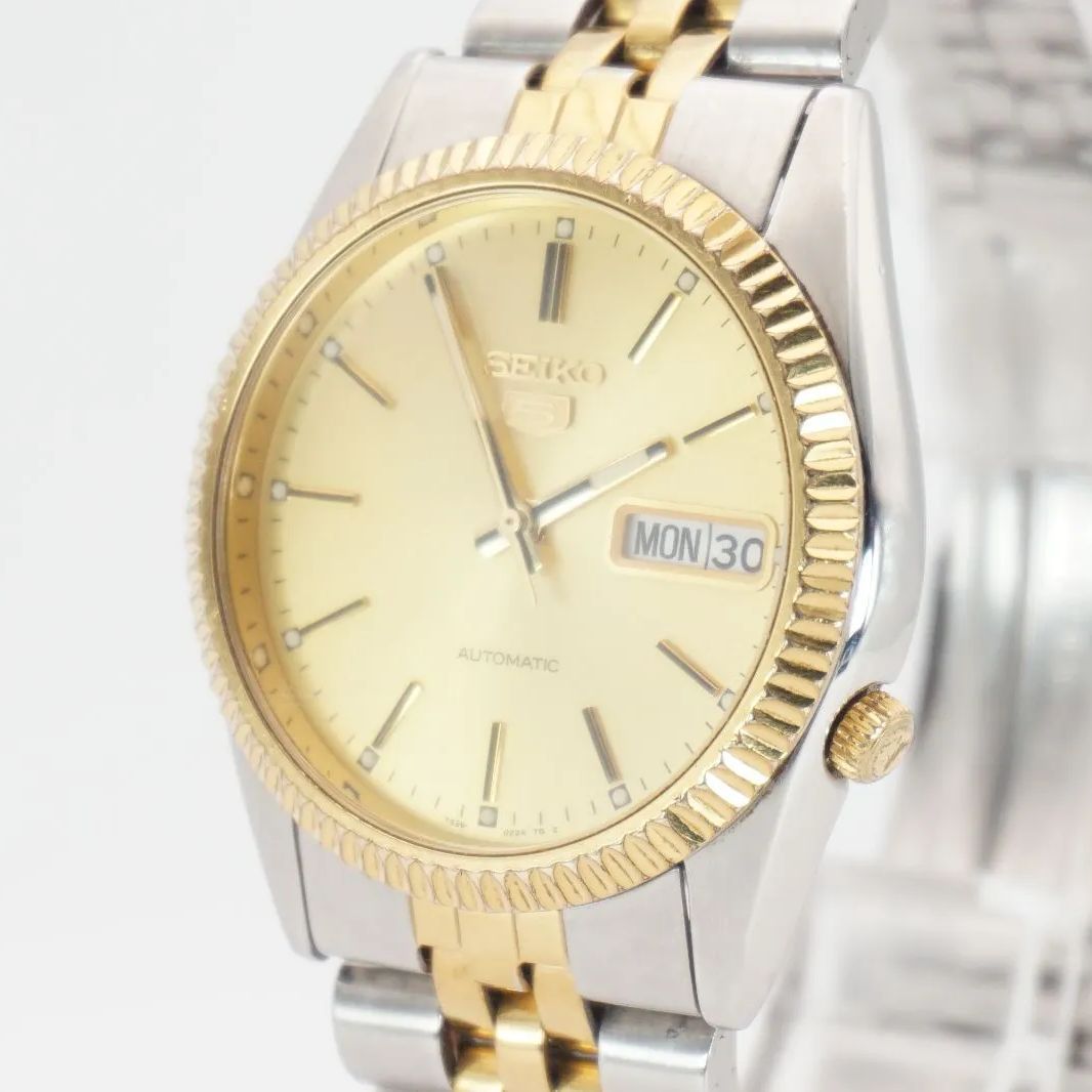 稼働品 SEIKO 5 セイコー ファイブ 腕時計 自動巻き 手巻き デイデイト 