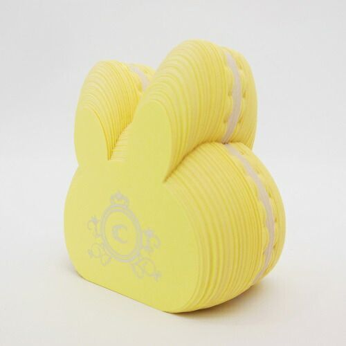 まとめ クルーシャル 付箋 マカロン付箋 ウサギ yellow S180021Y ×15セット