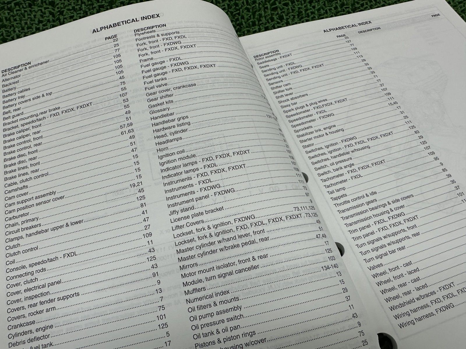 ダイナ パーツリスト 英語版 ハーレー 正規 バイク 整備書 2001年ダイナモデル パーツカタログ 車検 パーツカタログ aG