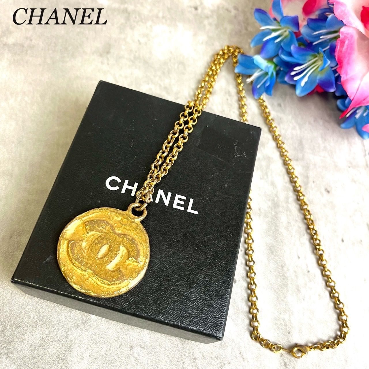 ✨良品✨CHANEL シャネル ネックレス アクセサリー チェーン ゴールド金具 ココマーク ロゴ刻印 ビンテージ ヴィンテージ レディース -  メルカリ