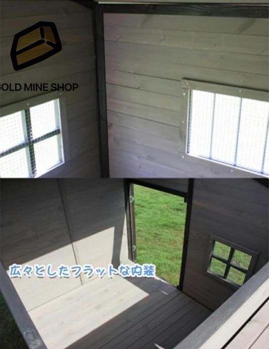 無垢材の犬小屋 屋外の木造犬小屋