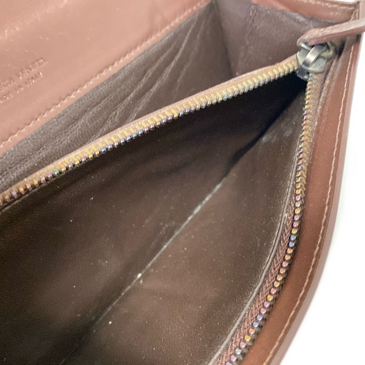 美品　ボッテガヴェネタ　長財布　イントレチャート　レザー　ダークブラウン BOTTEGA VENETA ボッテガヴェネタ 長財布 イントレチャート