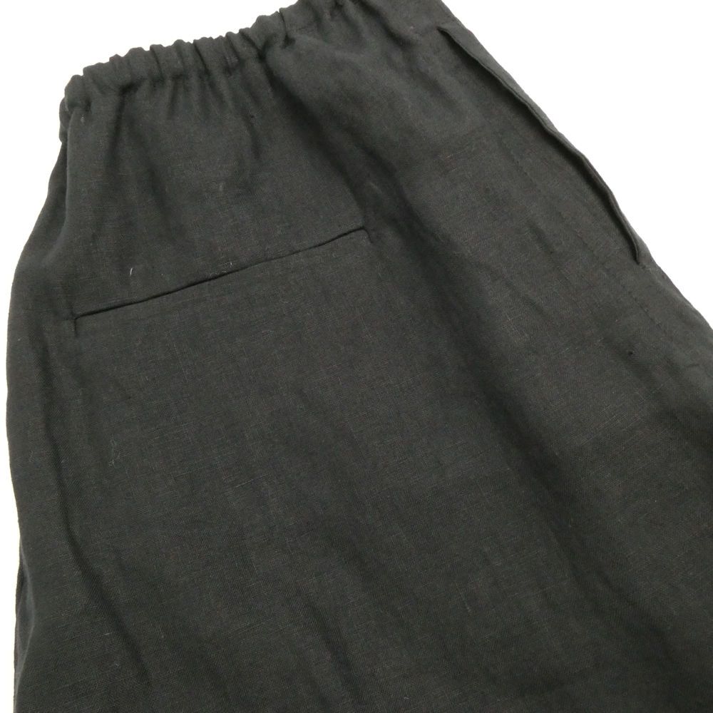 HAUNT ハウント LINEN WIDE PANTS 1252060499BLK ワイドパンツ 38 リネン100％ レディース AY7257A31 DECORATOM_COM_BR