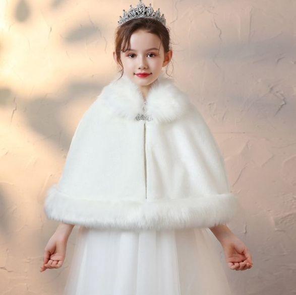 子供ファーボレロ キッズ 女の子 ピアノ発表会ケープ フォーマル ガールズ ふんわり キッズ ウェディングショール フェイクファー 誕生日 音楽会 演奏会 パーディー 七五三 記念撮影用 子供ドレス 春 秋 冬