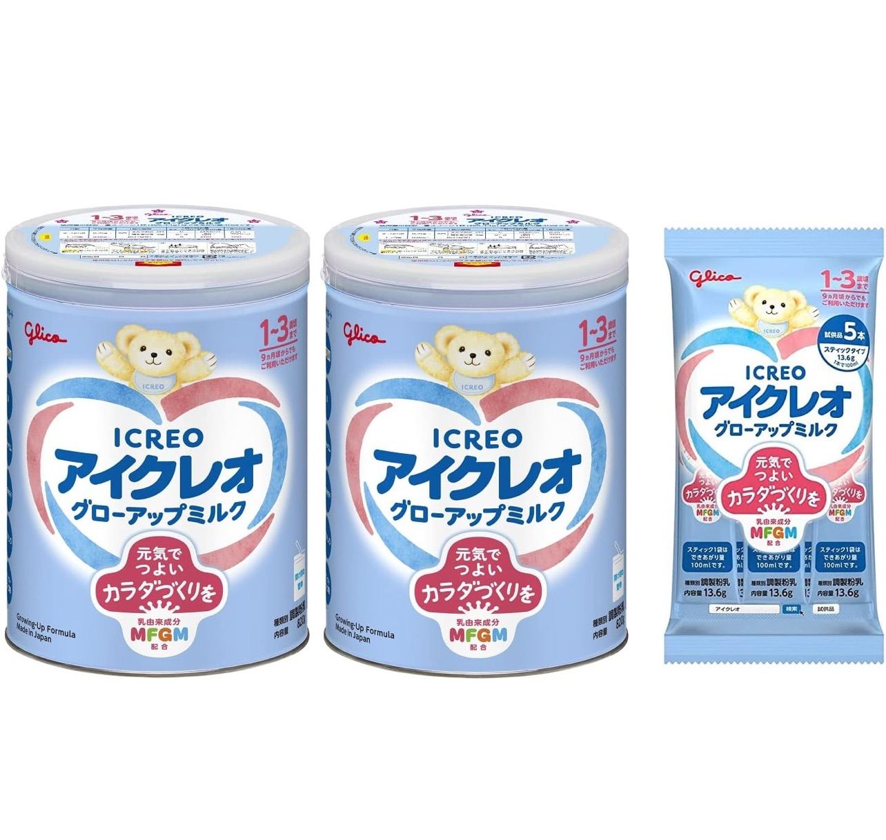 アイクレオ グローアップミルク 6缶セット 幼児用粉ミルク フォローアップミルク MFGM 鉄 カルシウム ビタミンD