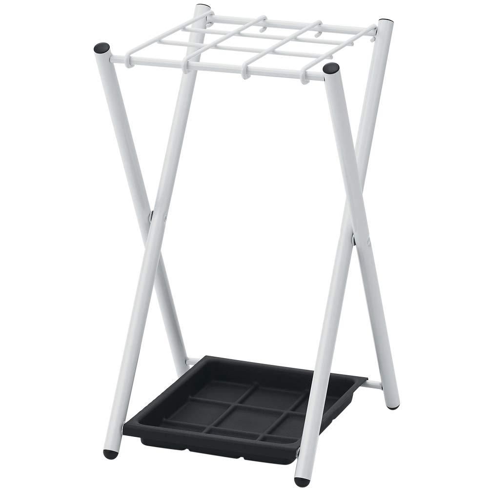 【新品・4営業日で発送】ナカバヤシ 傘立て コンパクトタイプ 9本用 ホワイト ASD-S9-W 1台