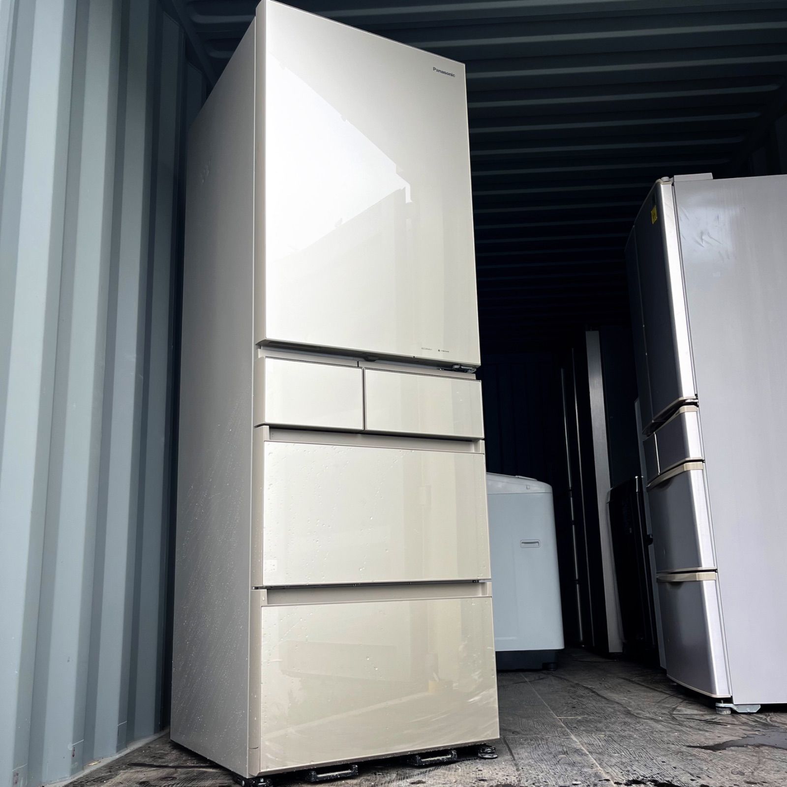 取付無料！Panasonicパーシャル搭載シャンパンゴールド5ドア冷蔵庫！洗濯機 取付無料！Panasonicパーシャル搭載シャンパンゴールド5ドア冷蔵庫