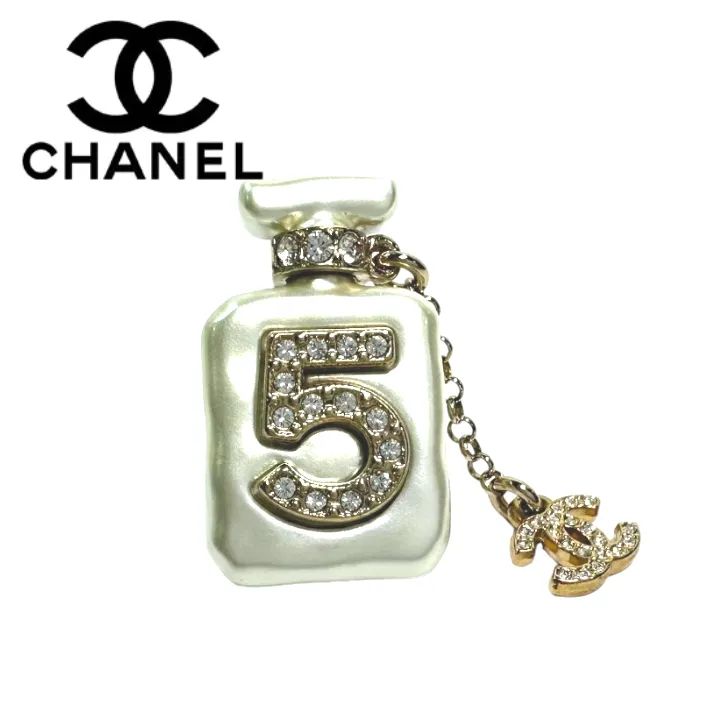 未使用品】CHANEL シャネル 香水瓶 ブローチ No.5 ラインストーン A22S 