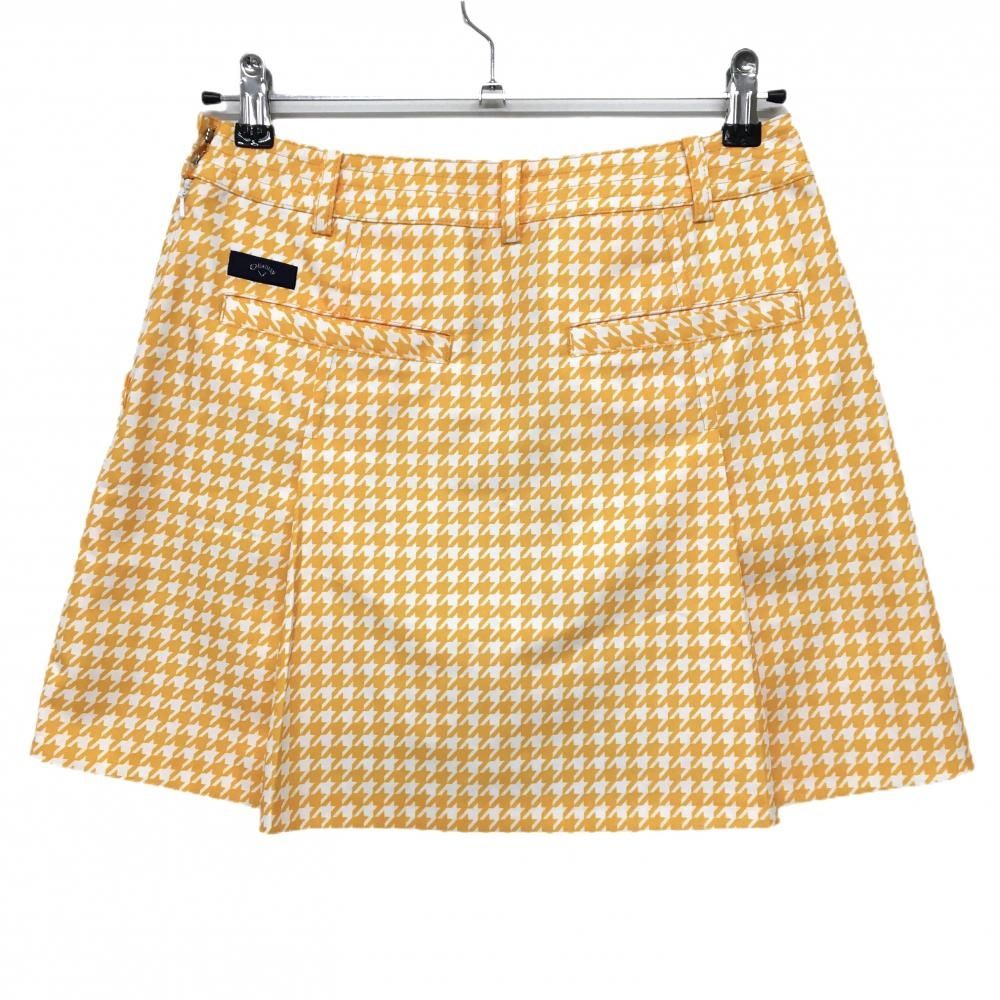 キャロウェイ チェック プリーツスカート 千鳥格子 飾りベルト