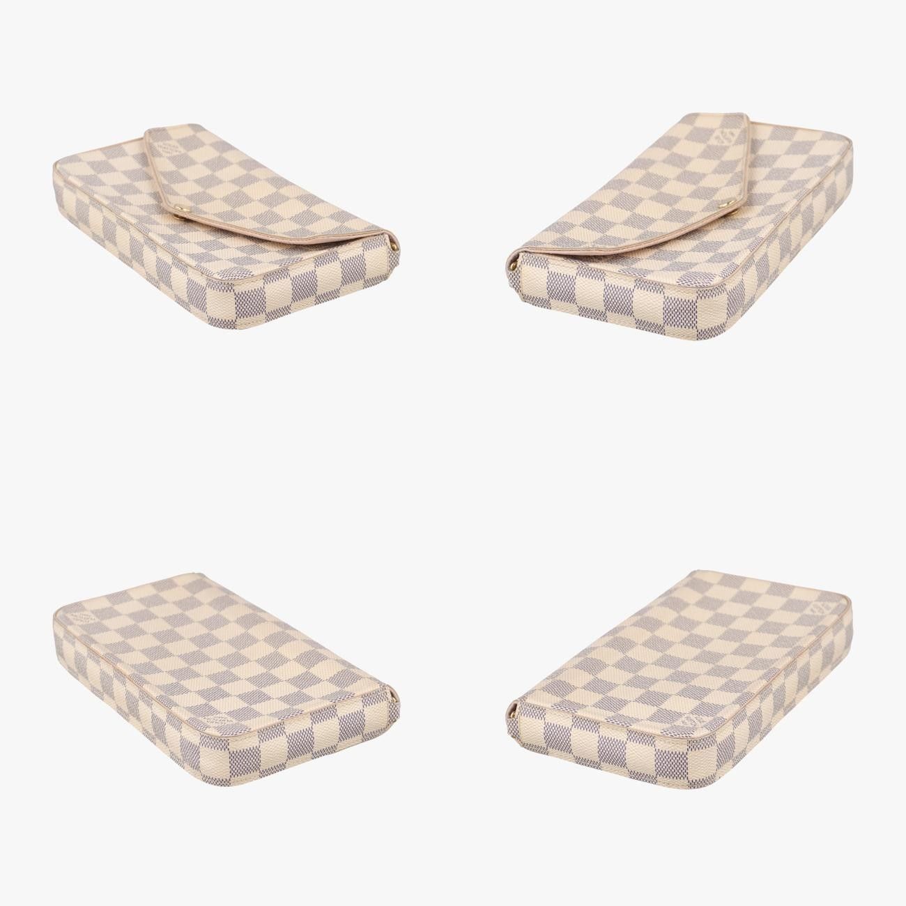 ルイヴィトンLouis VuittonポシェットフェリシーアズールダミエキャンバスN63106MI1198