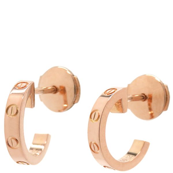 【Cartier】LOVE リング ピアス 10mm 18K rose yellow 送料込み Cartier】LOVE リング ピアス 10mm 18K rose yellow 送料込み