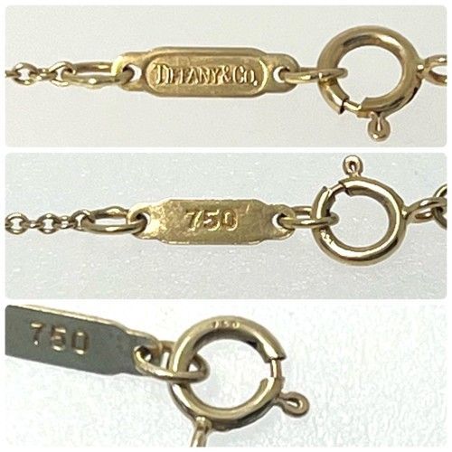 Tiffany&Co. ティファニー リボンモチーフ ネックレス 750YG 1P