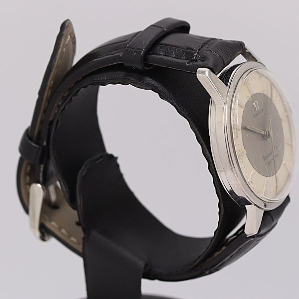 級 稼働 オメガ シーマスター 手巻き ホワイト グレー文字盤 メンズ腕時計 9506200 9 OKT MST