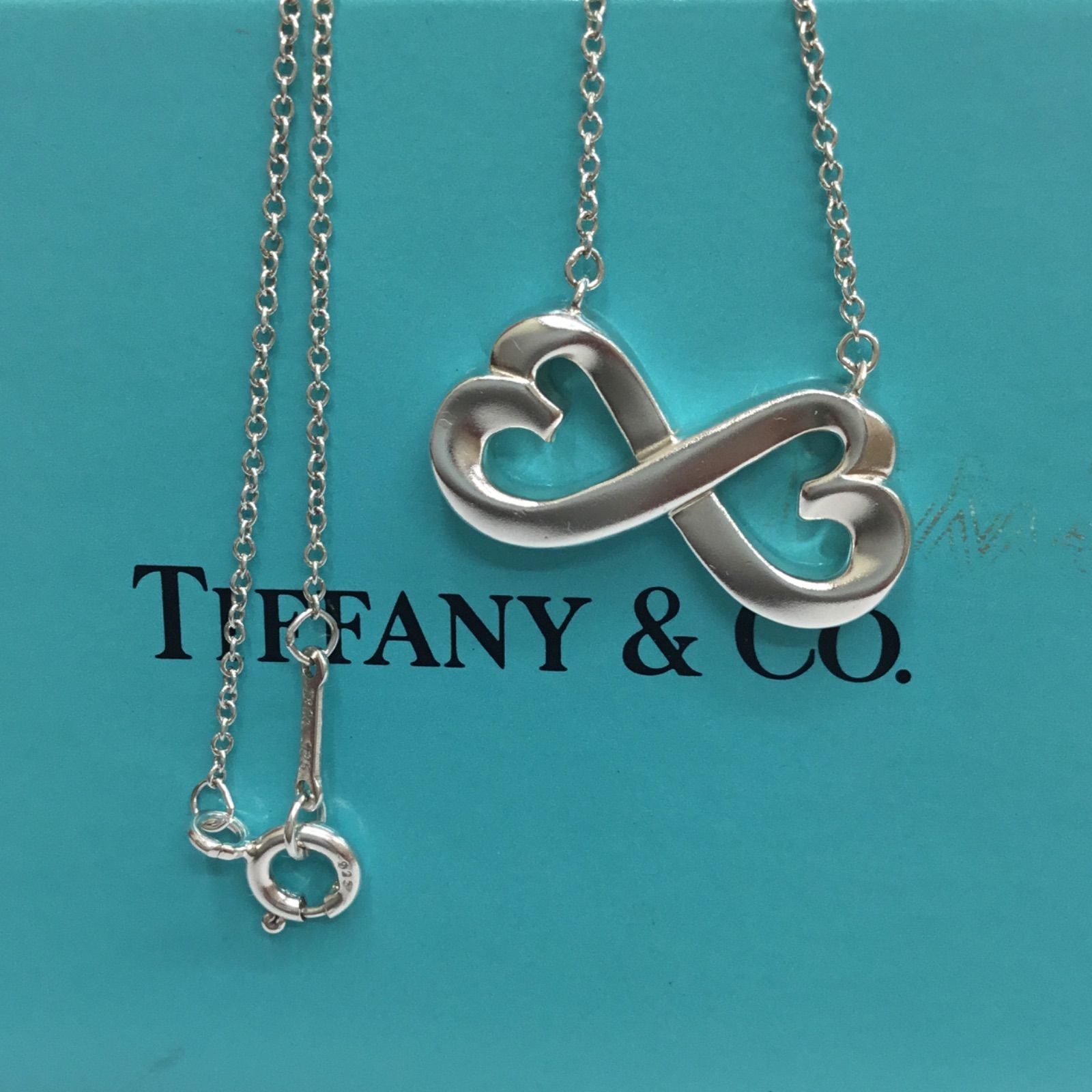 TIFFANY & Co. ダブルラビングハート インフィニティネックレスTIFFANYampCo