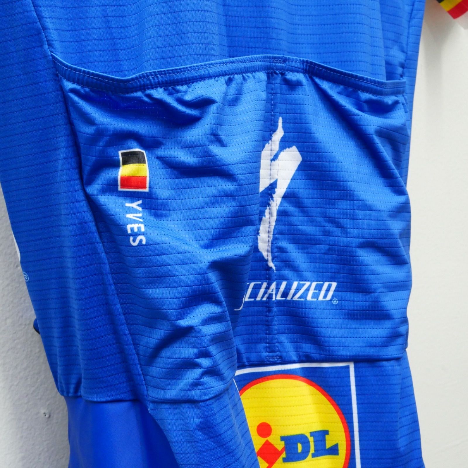 選手支給品 ドゥクーニンククイックステップ ベルギーチャンプバンド ロードスーツ 選手支給品 ドゥクーニンククイックステップ ベルギーチャンプ