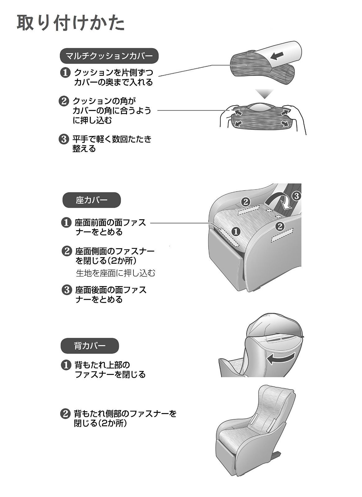 ホワイトレザー調 EP-MP64用 EP-2M64-C マッサージチェア 着せ替えカバー パナソニック