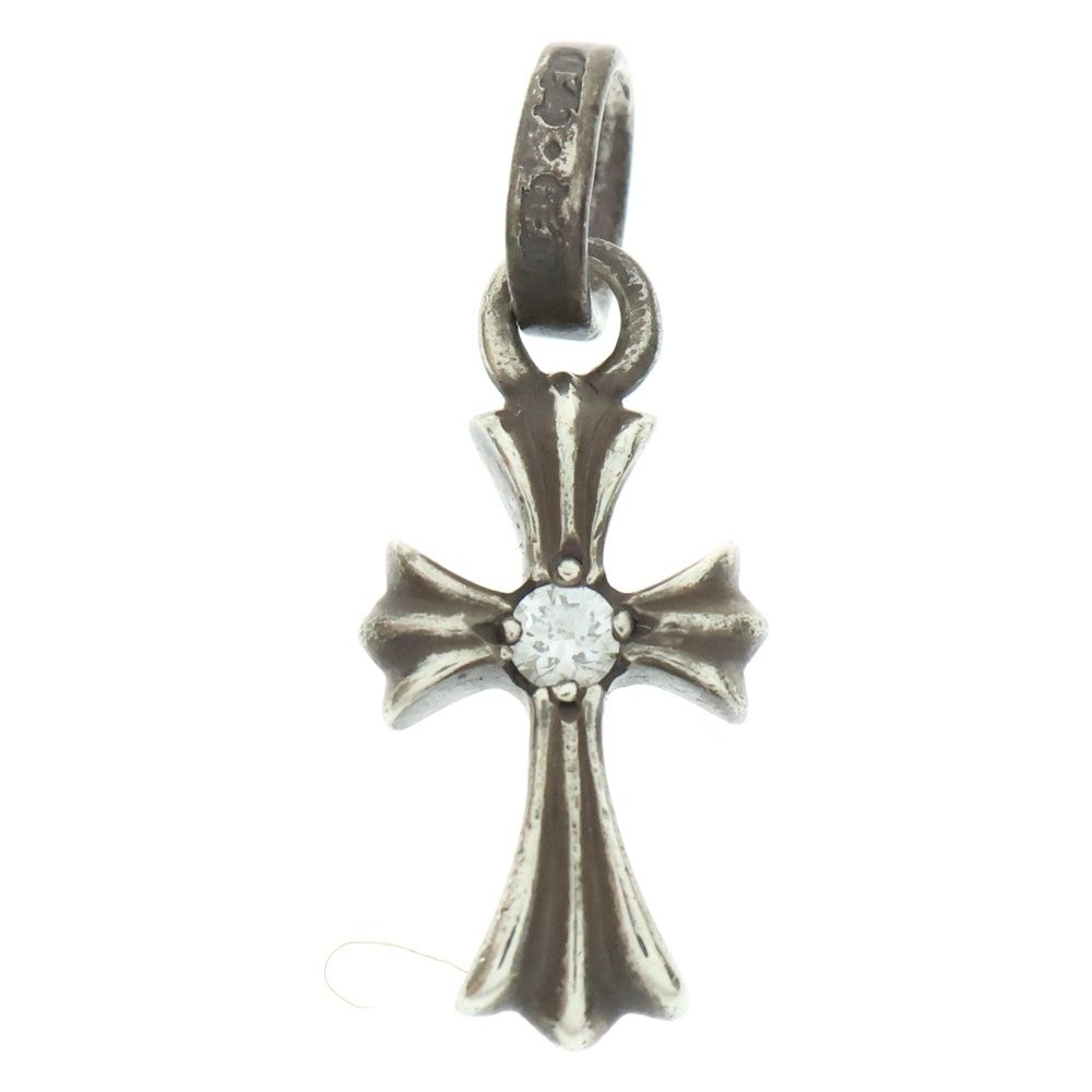 CHROME HEARTS クロムハーツ CRS BBYFAT DMND ベイビーファットクロス 両面1ダイヤ ペンダントトップ シルバー BCA238
