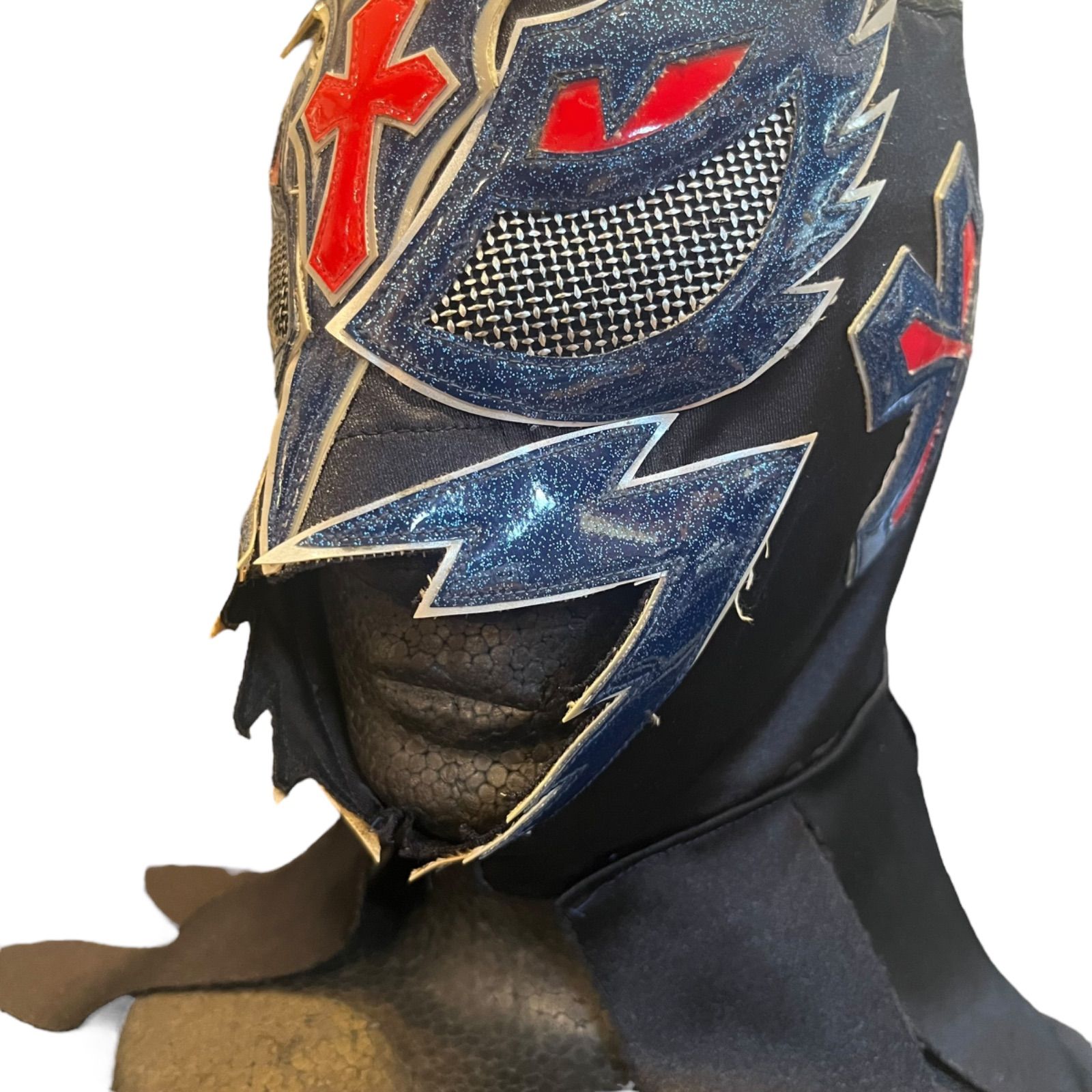 即決！獅龍 プロレスマスク 黒✖青 DRAGONGATE K-ness. 斎藤 誠 プロレスマスク タグ付 - メルカリ