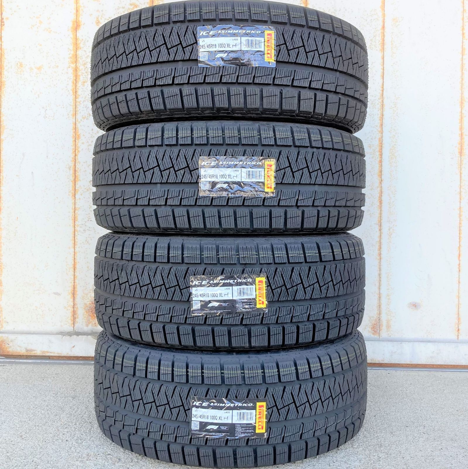 ☆245/45R18 スタッドレス 新品 ４本セット ピレリ アイスアシンメトリ ...