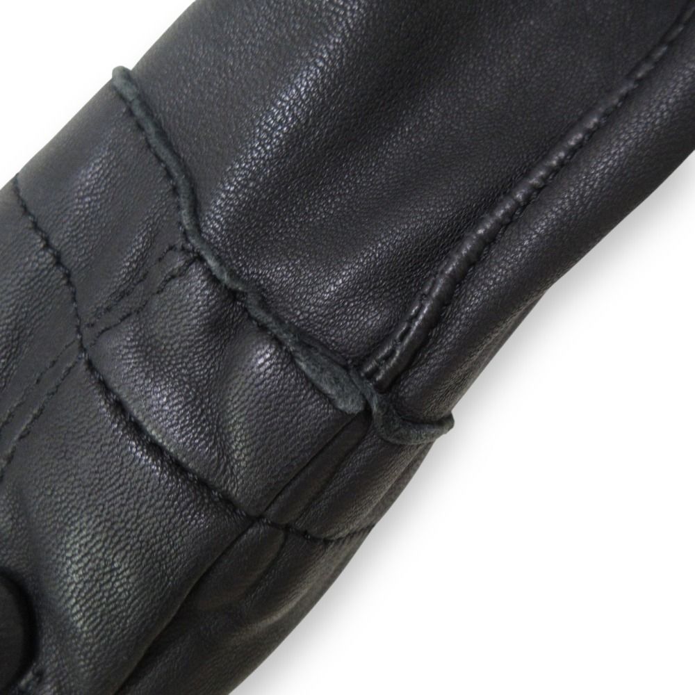 美品 ISAAC SELLAM アイザックセラム ラムレザー スタンドカラー 