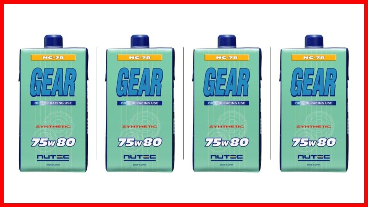 廃油処理BOX エンジンオイルエレメントのおまけつき NUTEC ニューテック NC-78 78W80 75W-80 ギアオイル GEAR OIL １L 4本 452231 FFCRYSTALESIA_COM
