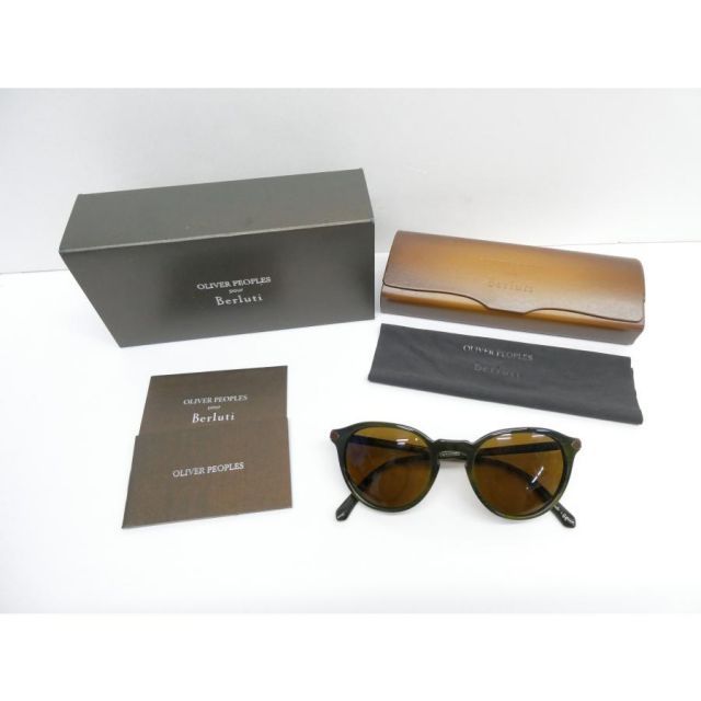 Berluti OLIVER PEOPLES 良い オリバーピープルズ グリーンレザー