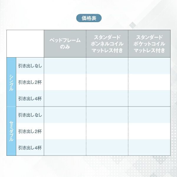 ベッドフレームのみ 引き出し2杯