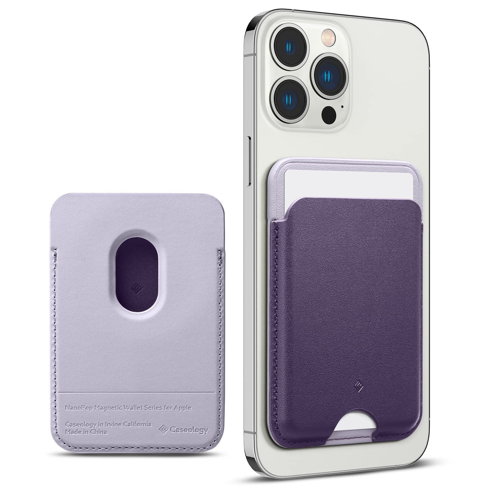 【新着商品】MagSafe Wallet 対応 ケース [Caseology] ナノポップ - グレープパープル