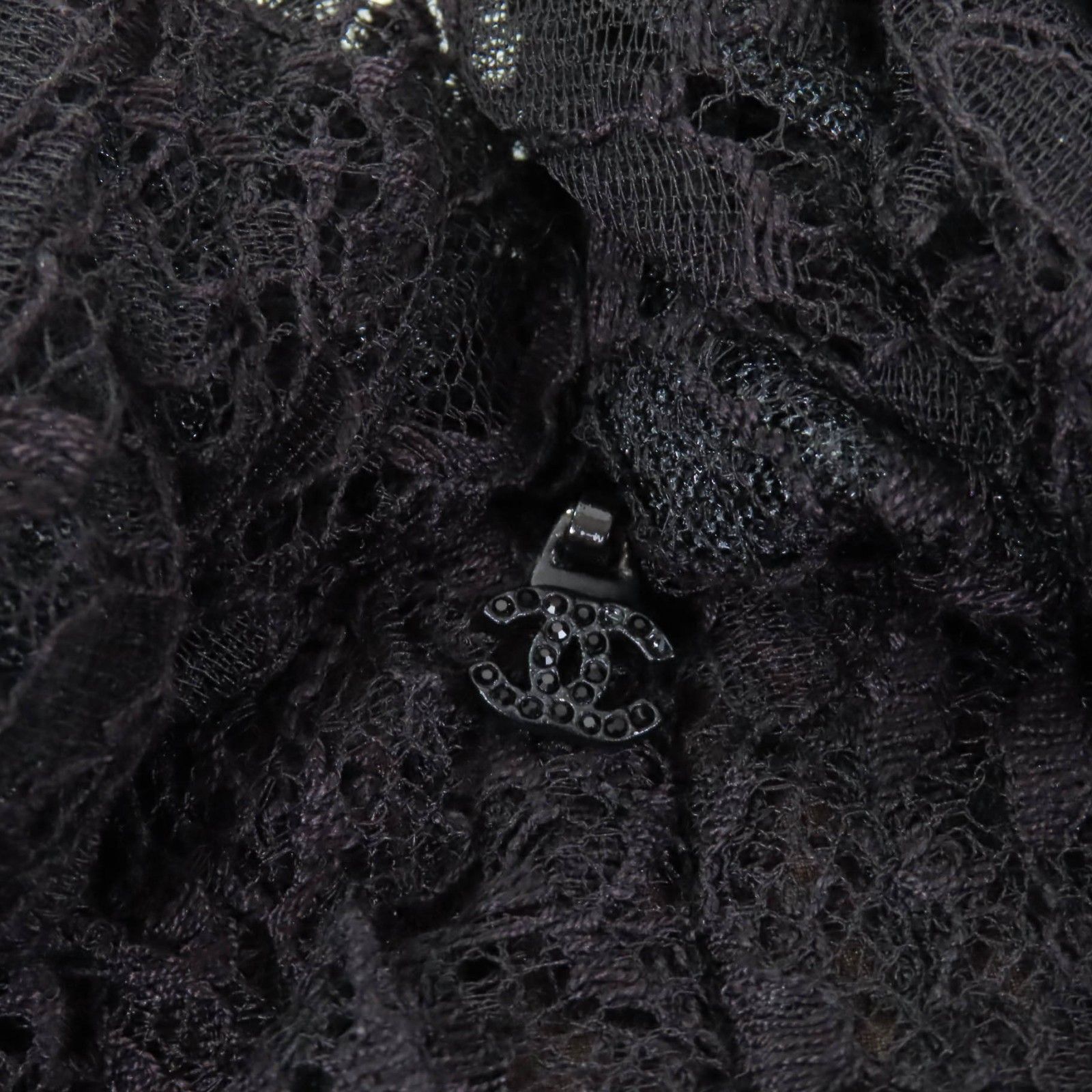 極美品★CHANEL シャネル 09C P34753 Little Black Dress ラインストーン付ココマークZIP 総レース ノースリーブ ワンピース ブラック 38 極美品☆CHANEL シャネル 09C P34753 Little Black Dress ライン