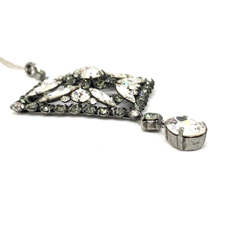 FOXEY フォクシー ネックレス クリスタルレース アンティーク調