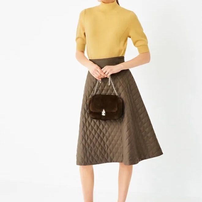 22年 FOXEY フォクシー クロスリリィ キルティング スカート